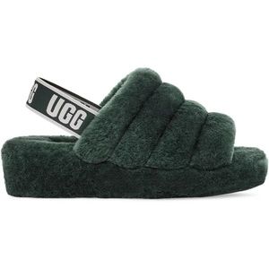 Ugh Fluff Yeah Slides, Size 9 womens, Emerald Green